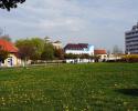 A spring in the park. In the background is former A spring in the park. In the background is former